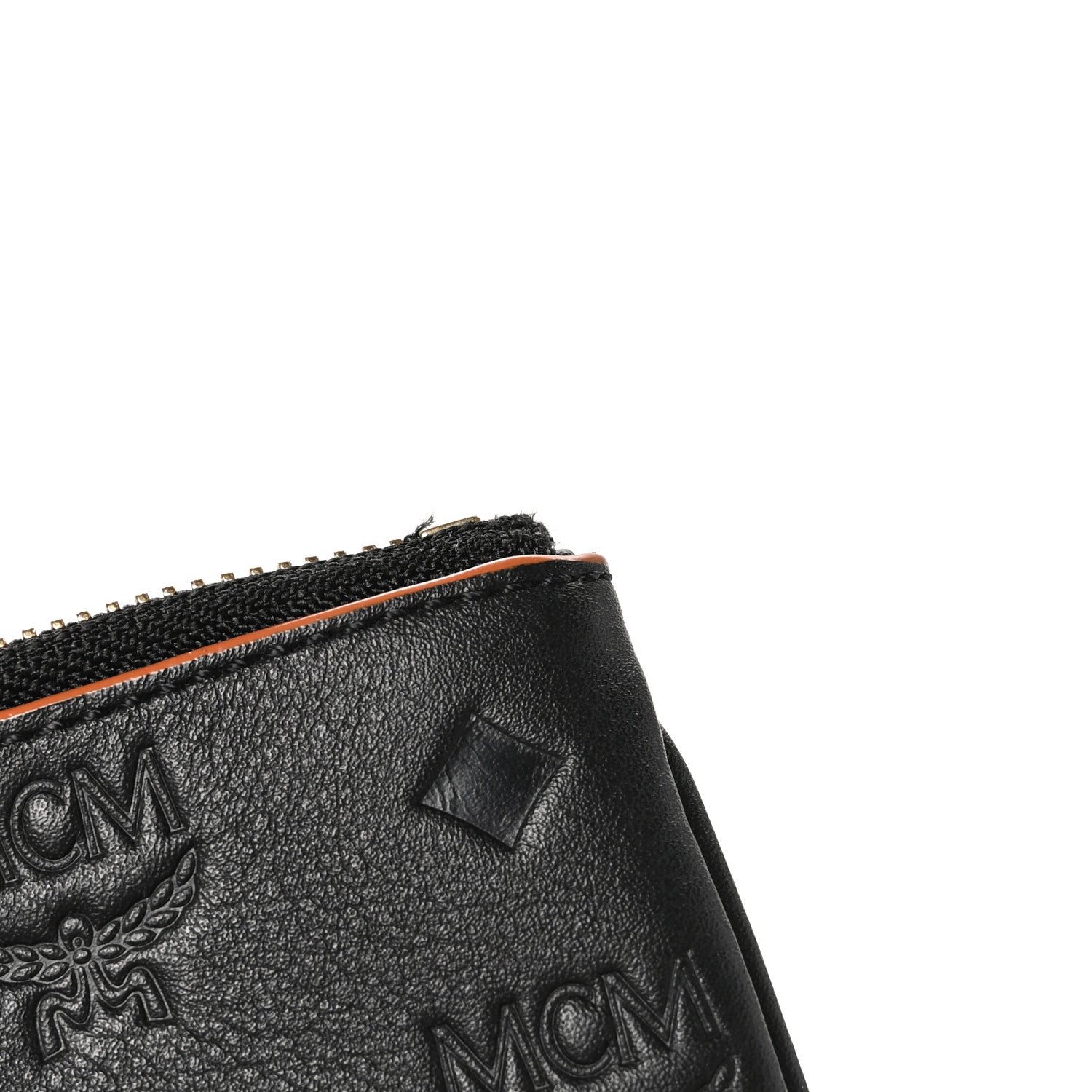 MCM Calfskin Monogram Klara Crossbody Pouch Black 11 of 11