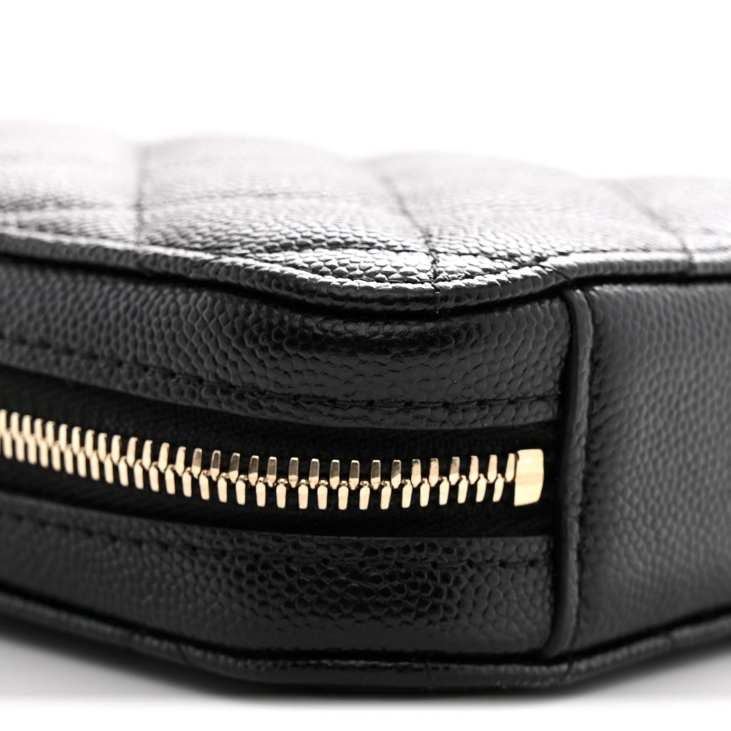 Caviar Quilted Phone Holder Wallet On Chain WOC Black