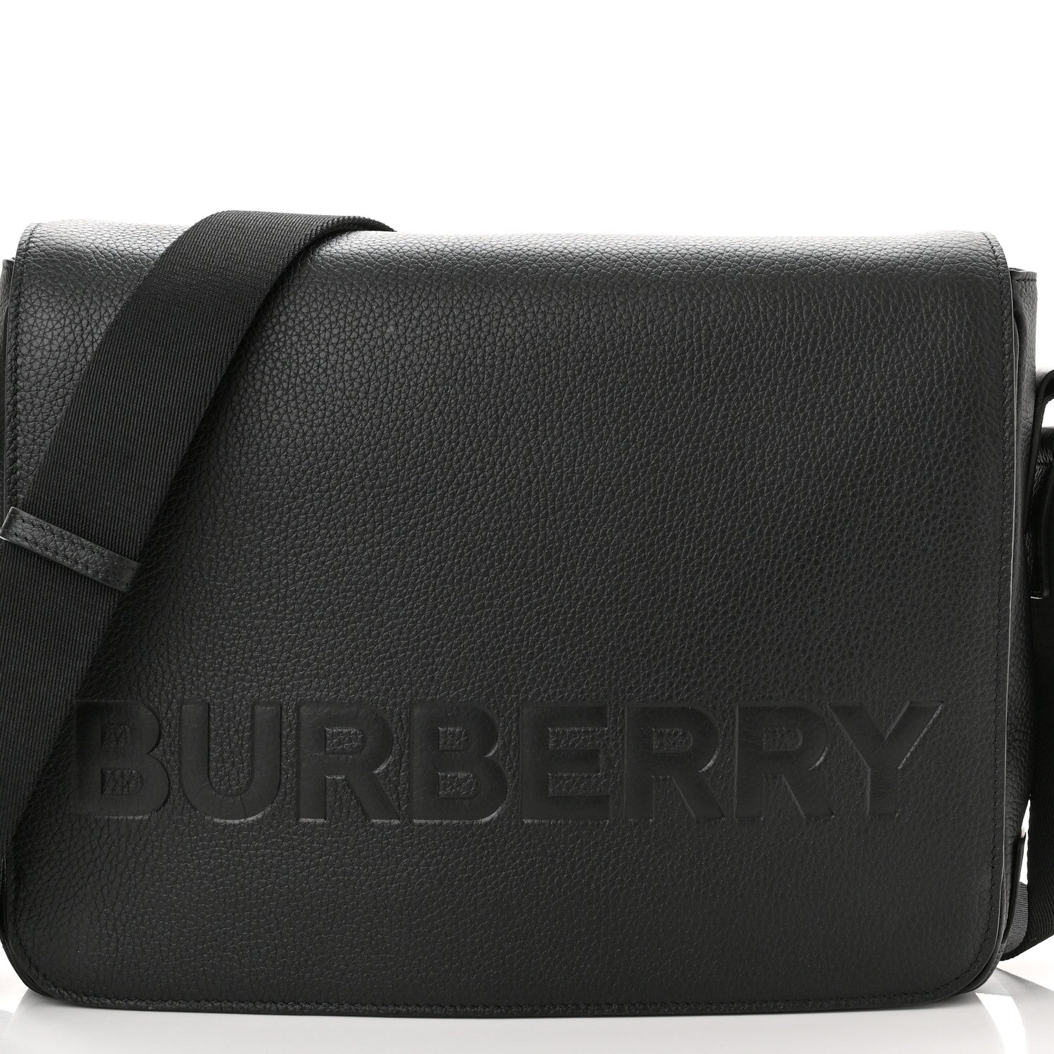 Burberry Grainy Calfskin Embossed Bruno Messenger Black 7 of 9