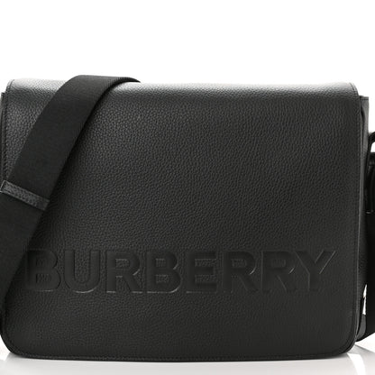 Burberry Grainy Calfskin Embossed Bruno Messenger Black 7 of 9