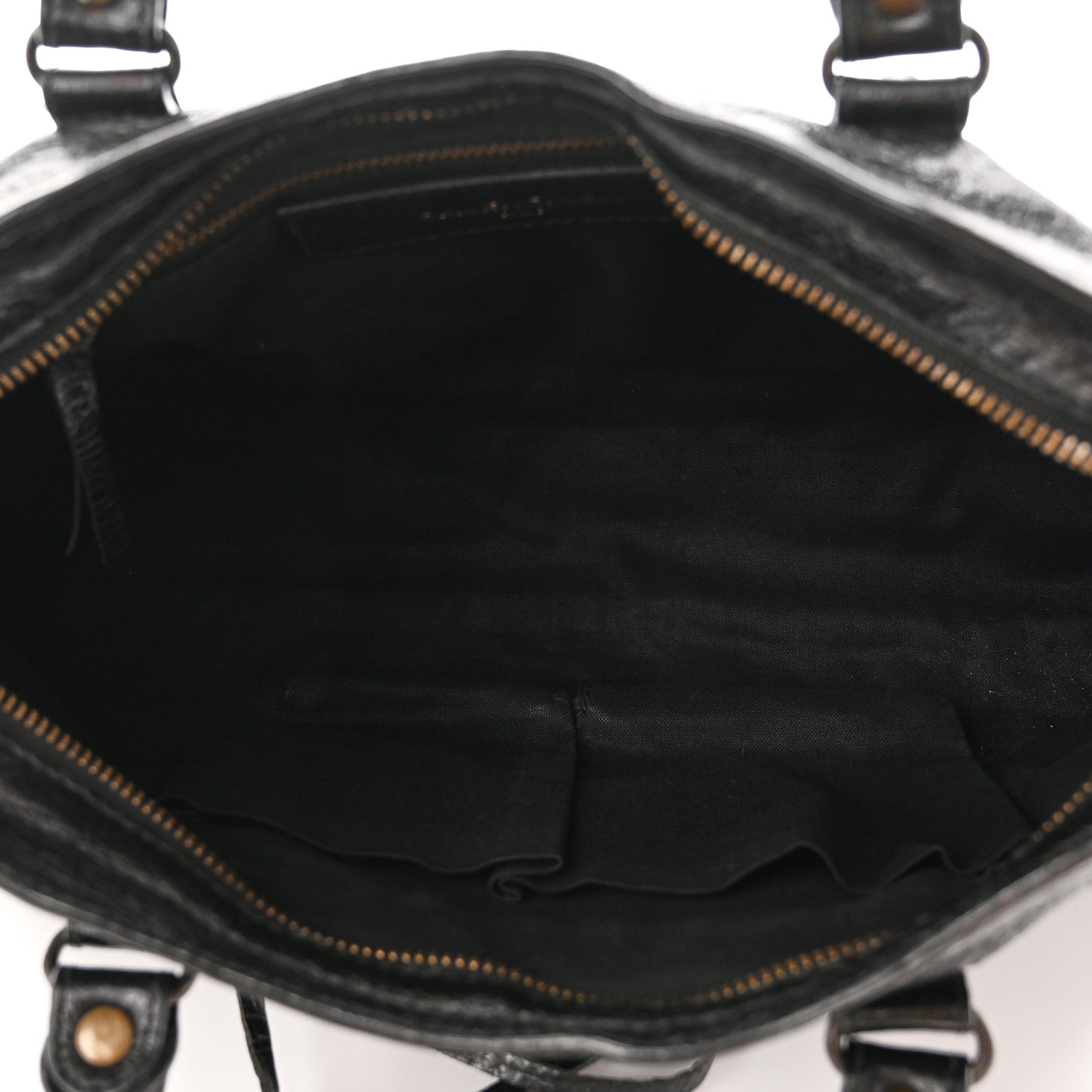 Balenciaga Agneau Classic Hardware S City Logo Strap  Black White 5 of 10