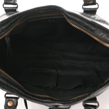Balenciaga Agneau Classic Hardware S City Logo Strap  Black White 5 of 10