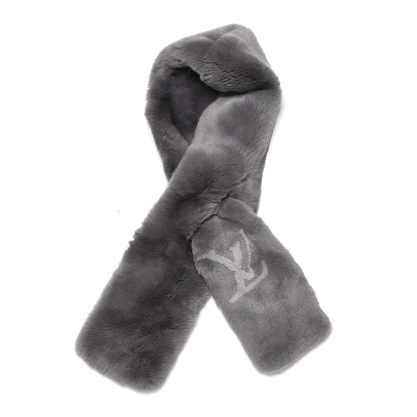 Rabbit Fur Echarpe Rex Stole Gray
