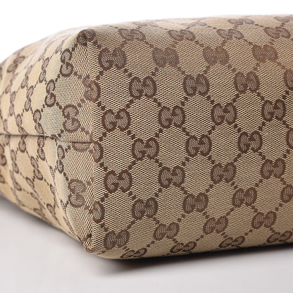 Gucci Monogram Web Medium Flat Messenger Bag Brown 9 of 10