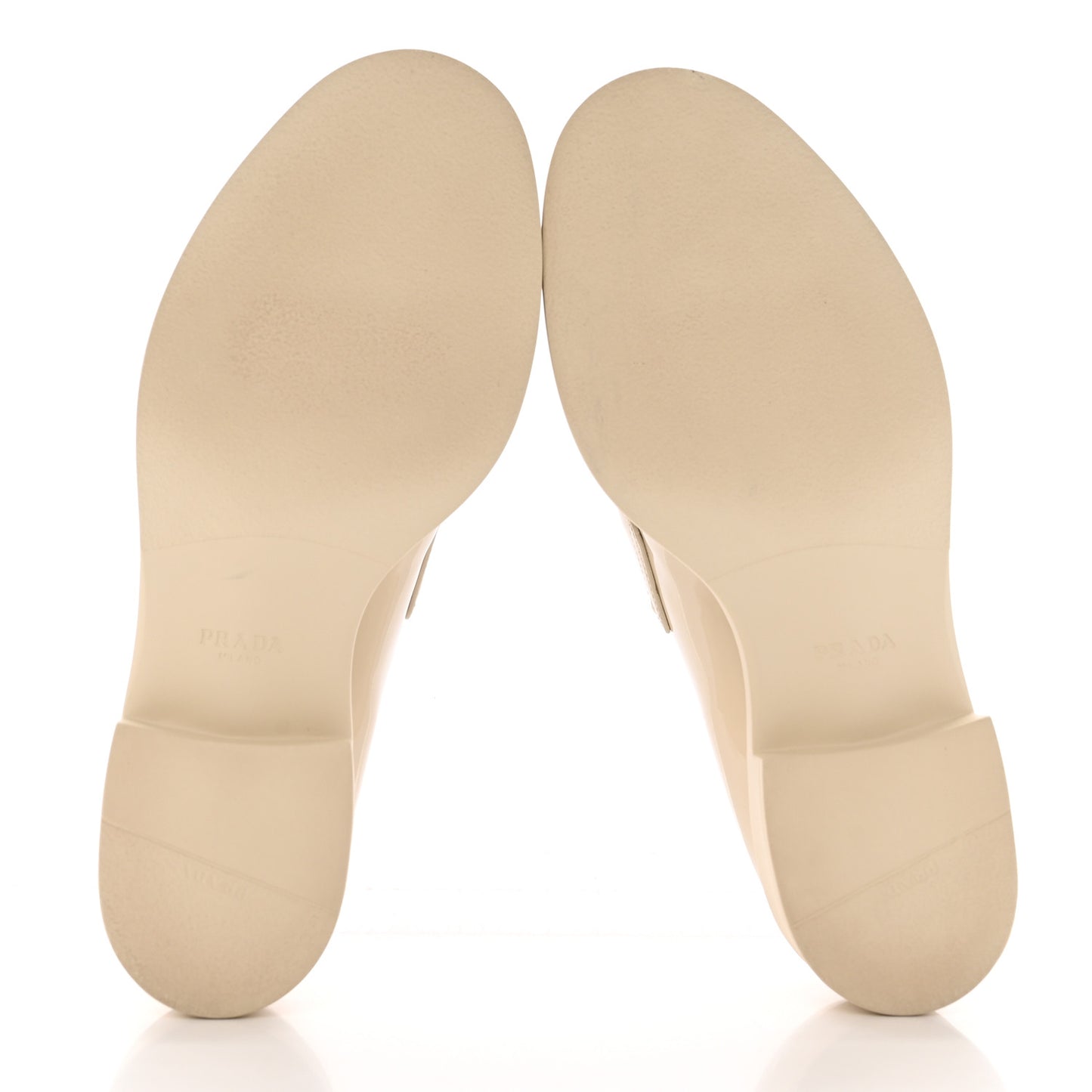 Vernice Metal Triangle Logo 50mm Loafers 41 Avorio