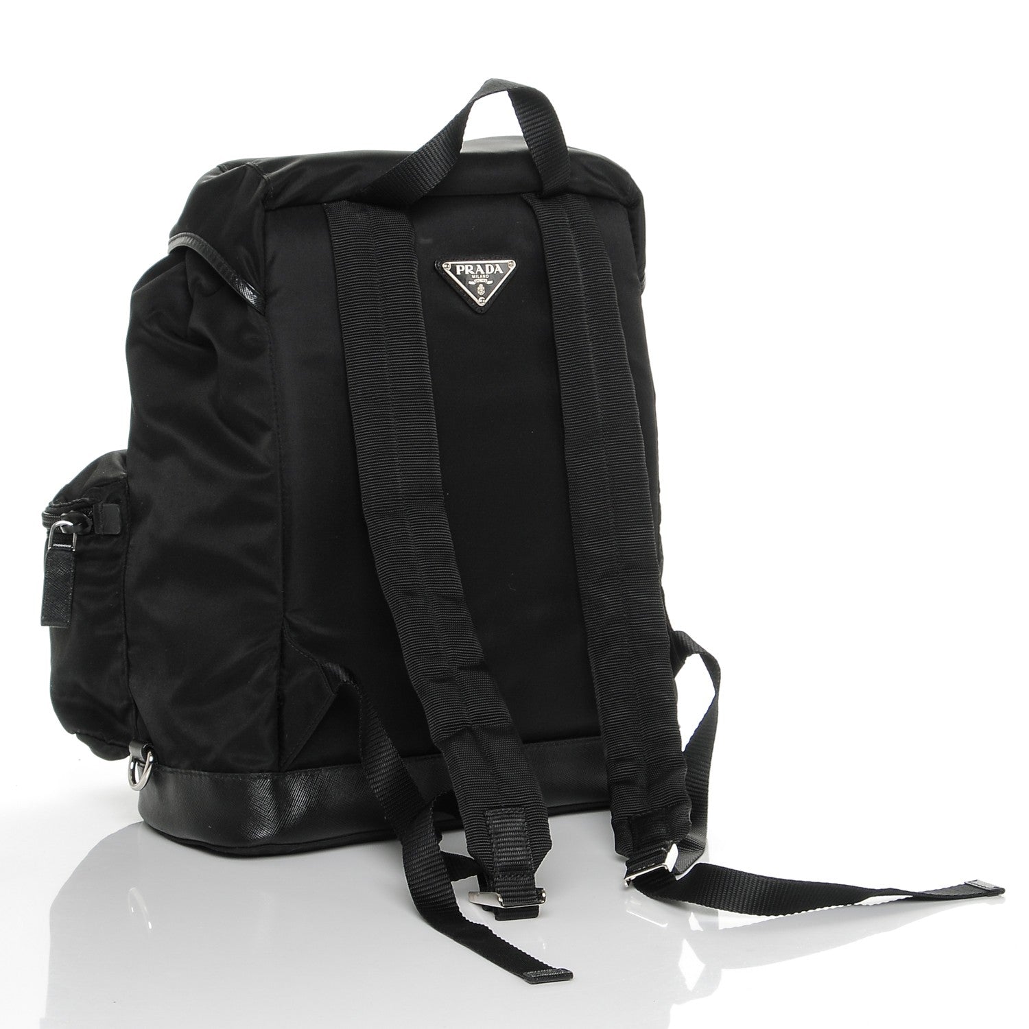 Prada Nylon Vela Single Buckle Backpack Black 3 of 6