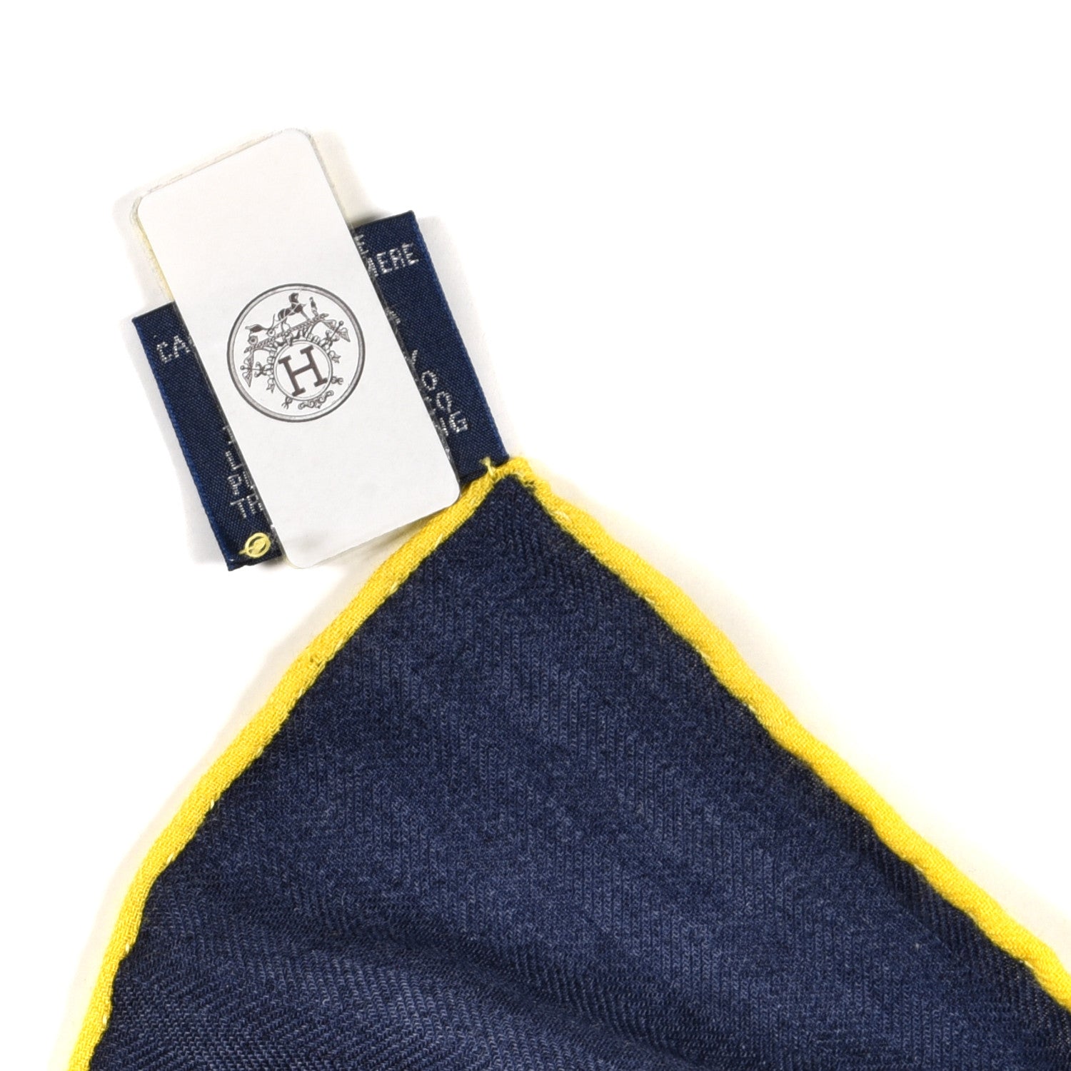 Hermes Cashmere Silk Hermes Football Club Scarf 100 Jaune Vert Bleu 6 of 6