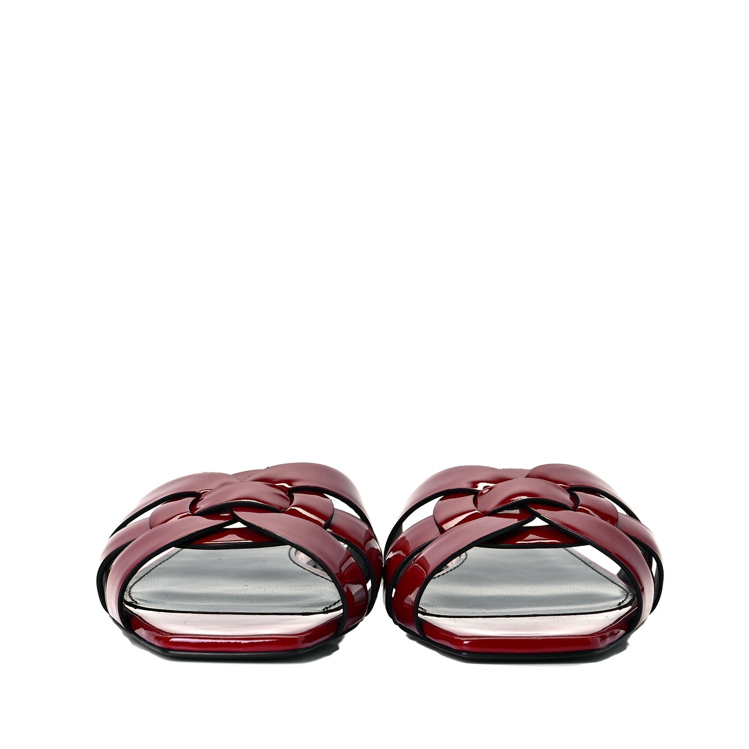 Saint Laurent Patent Tribute 05 Slide Sandals 36.5 Red 3 of 9