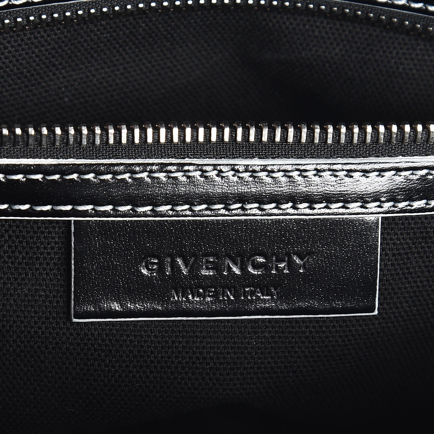 Givenchy Calfskin Contrast Topstitch Small Antigona Black White 7 of 8