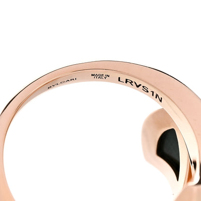 Bulgari 18K Rose Gold Malachite Mother of Pearl Divas' Dream Ring 53 6.5 4 of 5