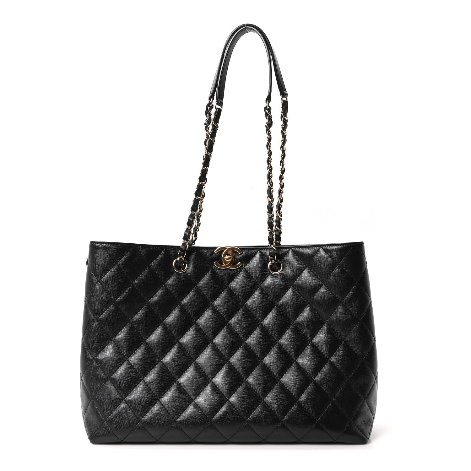 Chanel Caviar Quilted Small Shopping Tote Black 1 of 11