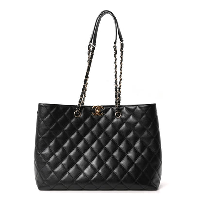 Chanel Caviar Quilted Small Shopping Tote Black 1 of 11