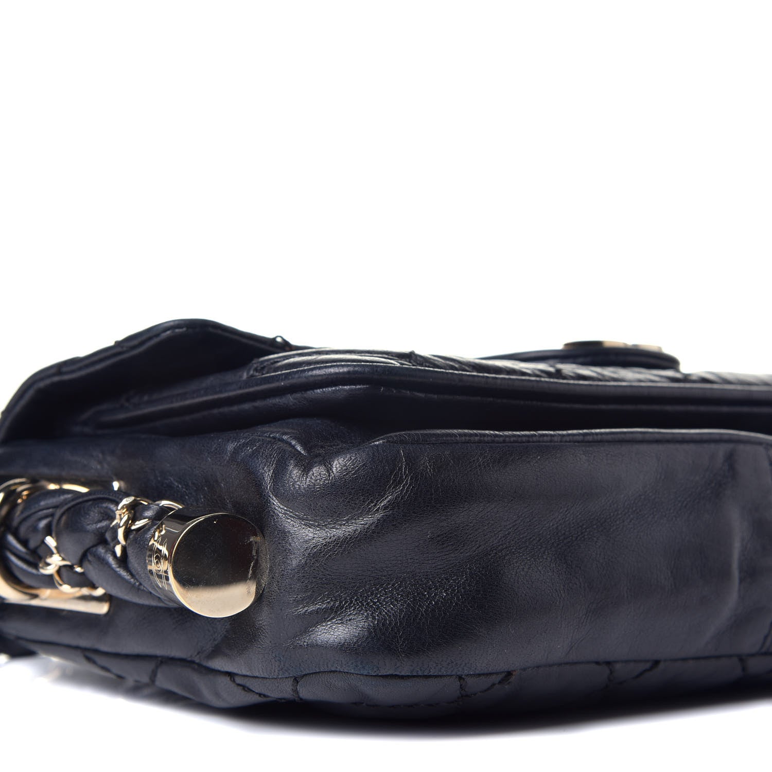 Chanel Distressed Lambskin Small Lady Braid Flap Black 8 of 9