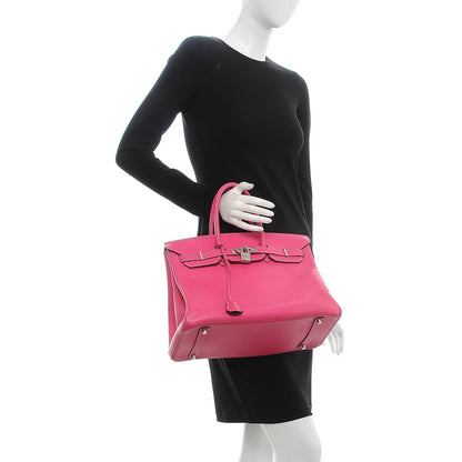 Hermes Epsom Candy Birkin 35 Rose Tyrien Rubis 2 of 46