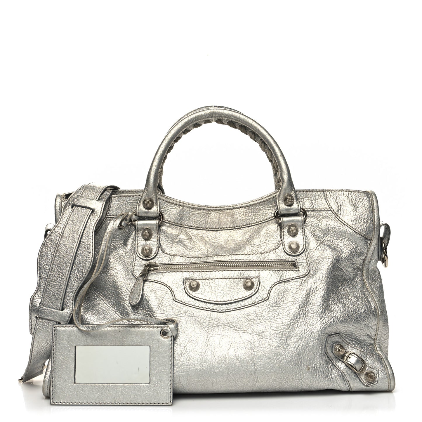 Metallic Agneau Giant 12 Silver Hardware City Gris Aluminum