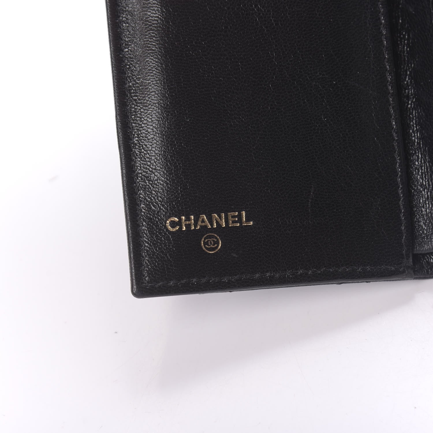Chanel Shiny Goatskin Quilted Medium Flap Wallet Black 8 of 10