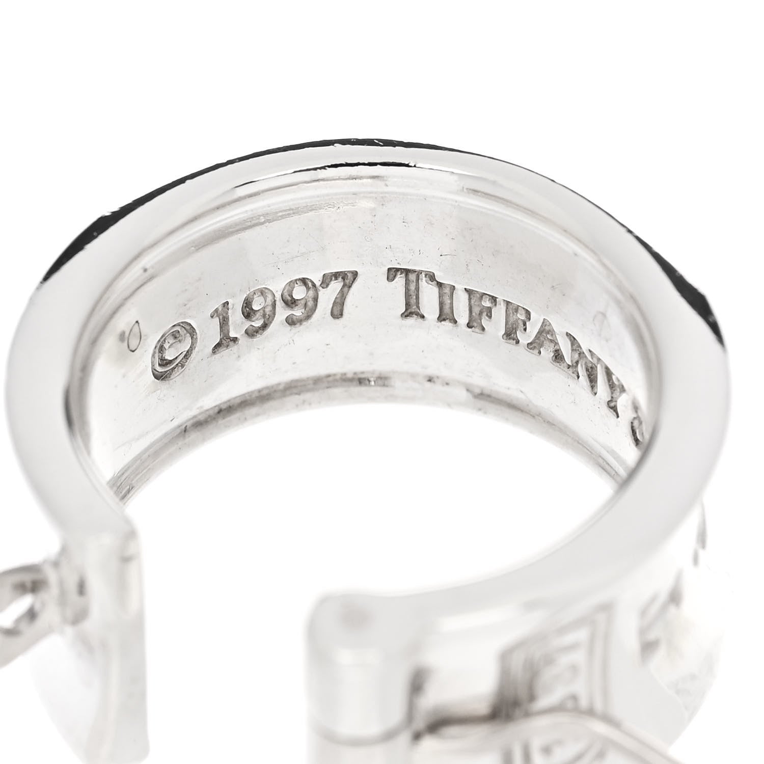 Tiffany Sterling Silver Wide 1837 Hoop Earrings 5 of 5