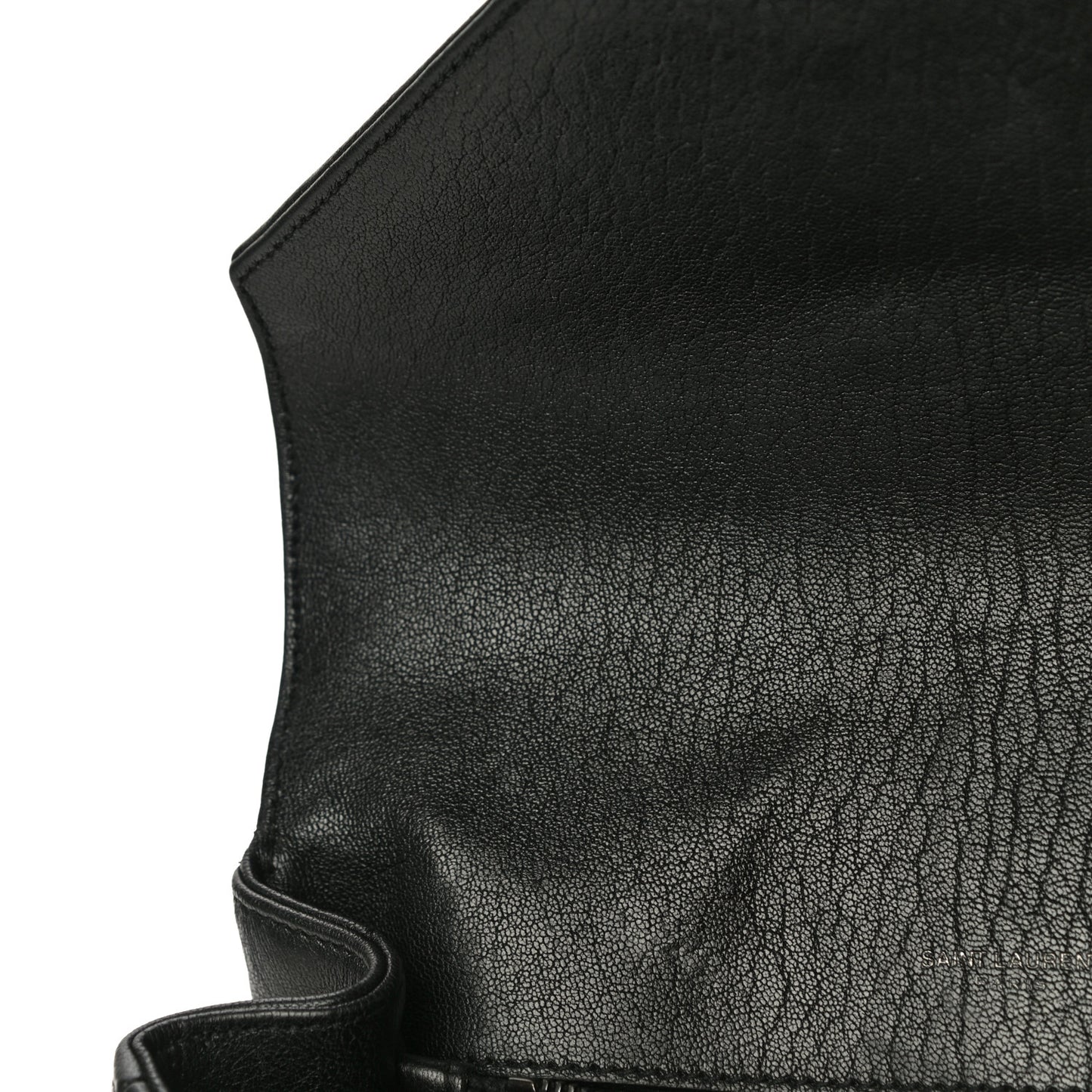 Sheepskin Matelasse Chevron Monogram Medium College Bag Black