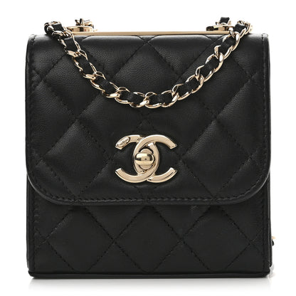 Chanel Lambskin Quilted Mini Trendy CC Chain Wallet Black 1 of 12
