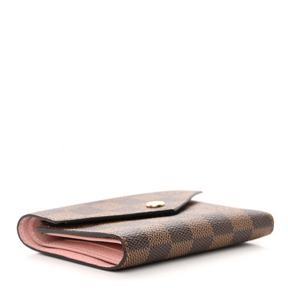 Louis Vuitton Damier Ebene Victorine Wallet Rose Ballerine 4 of 8
