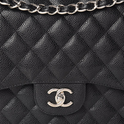 Chanel Caviar Quilted Jumbo Double Flap Black 14 of 15