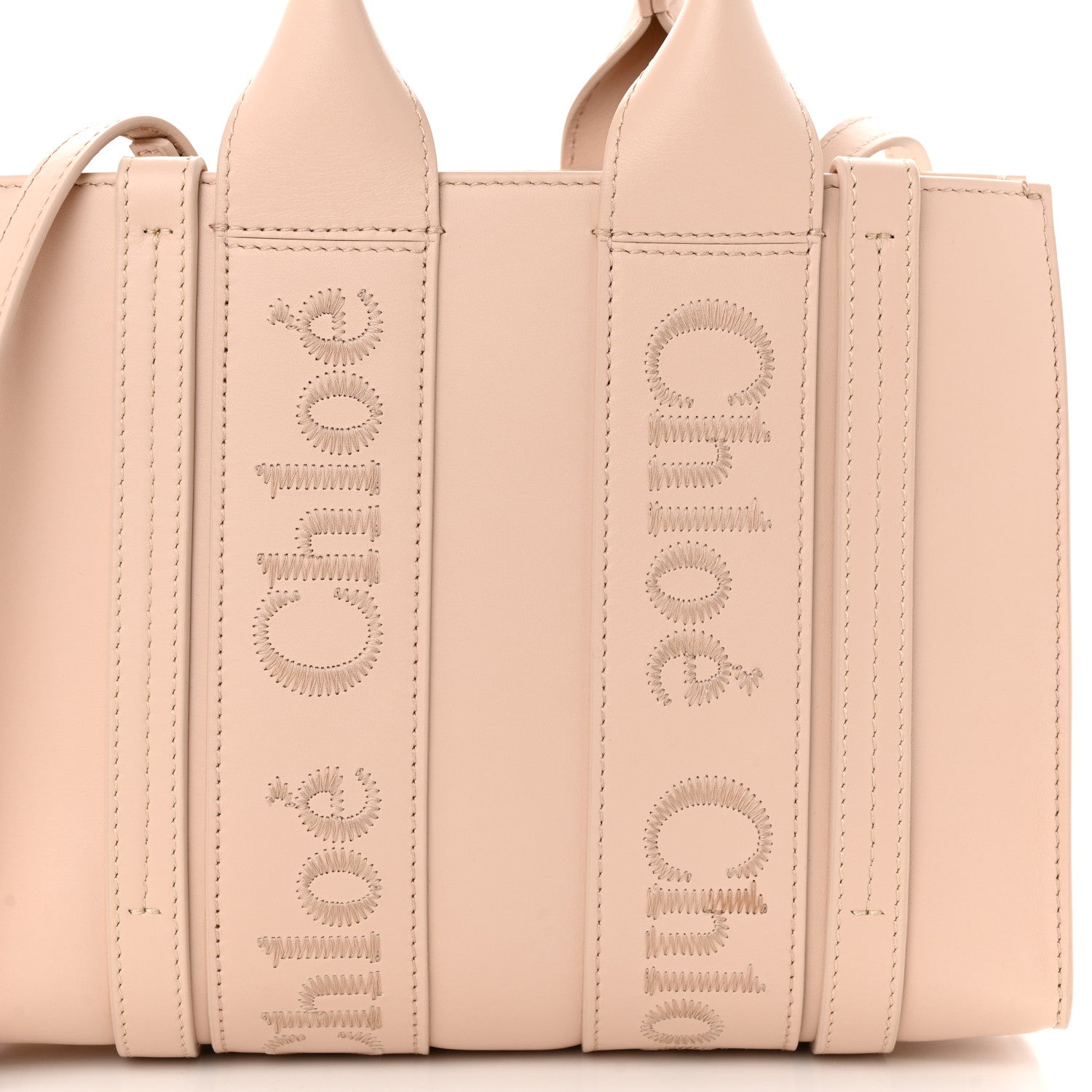 Chloe Calfskin Small Woody Tote Cement Pink 8 of 10