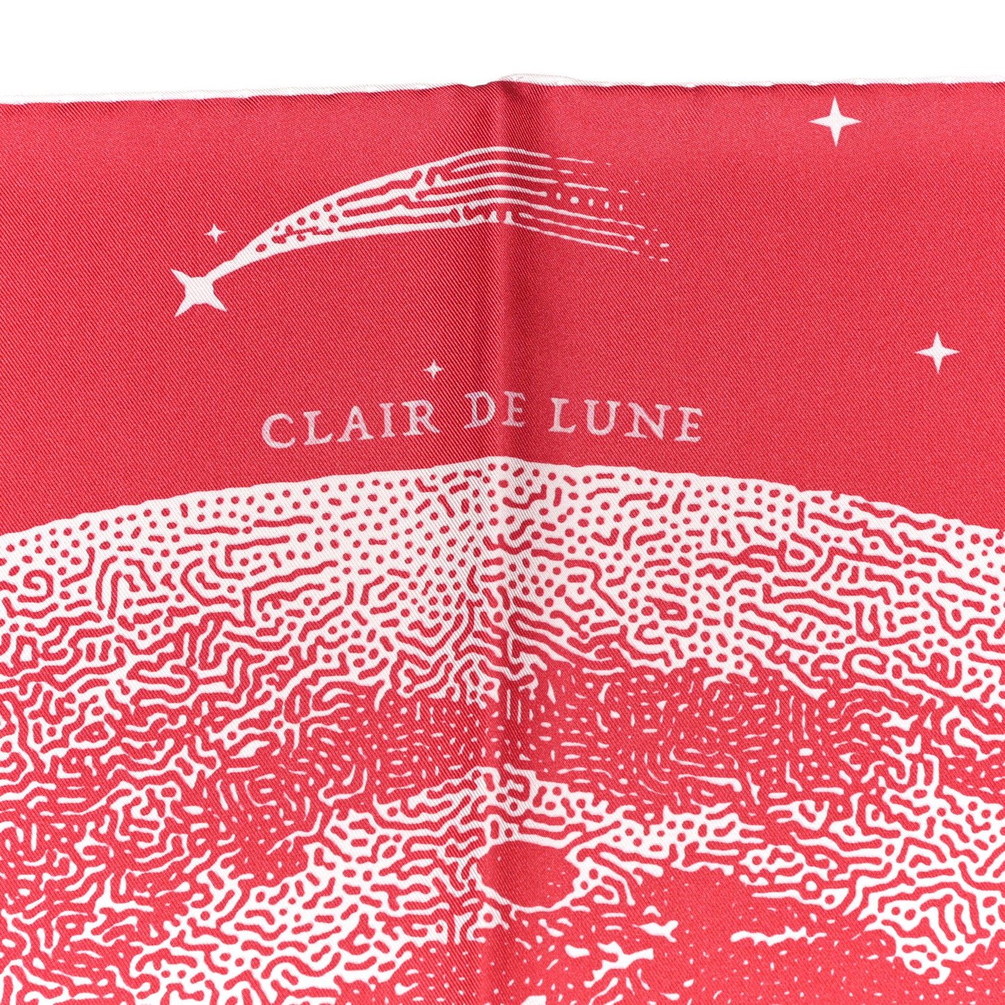 Silk Clair De Lune Double Face Scarf 90 Rose Vif White Rouge