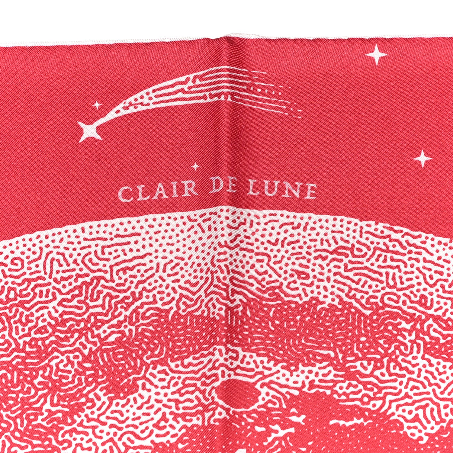 Hermes Silk Clair De Lune Double Face Scarf 90 Rose Vif White Rouge 6 of 10