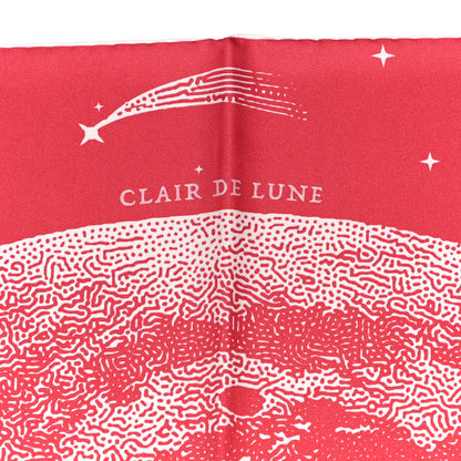Hermes Silk Clair De Lune Double Face Scarf 90 Rose Vif White Rouge 6 of 10