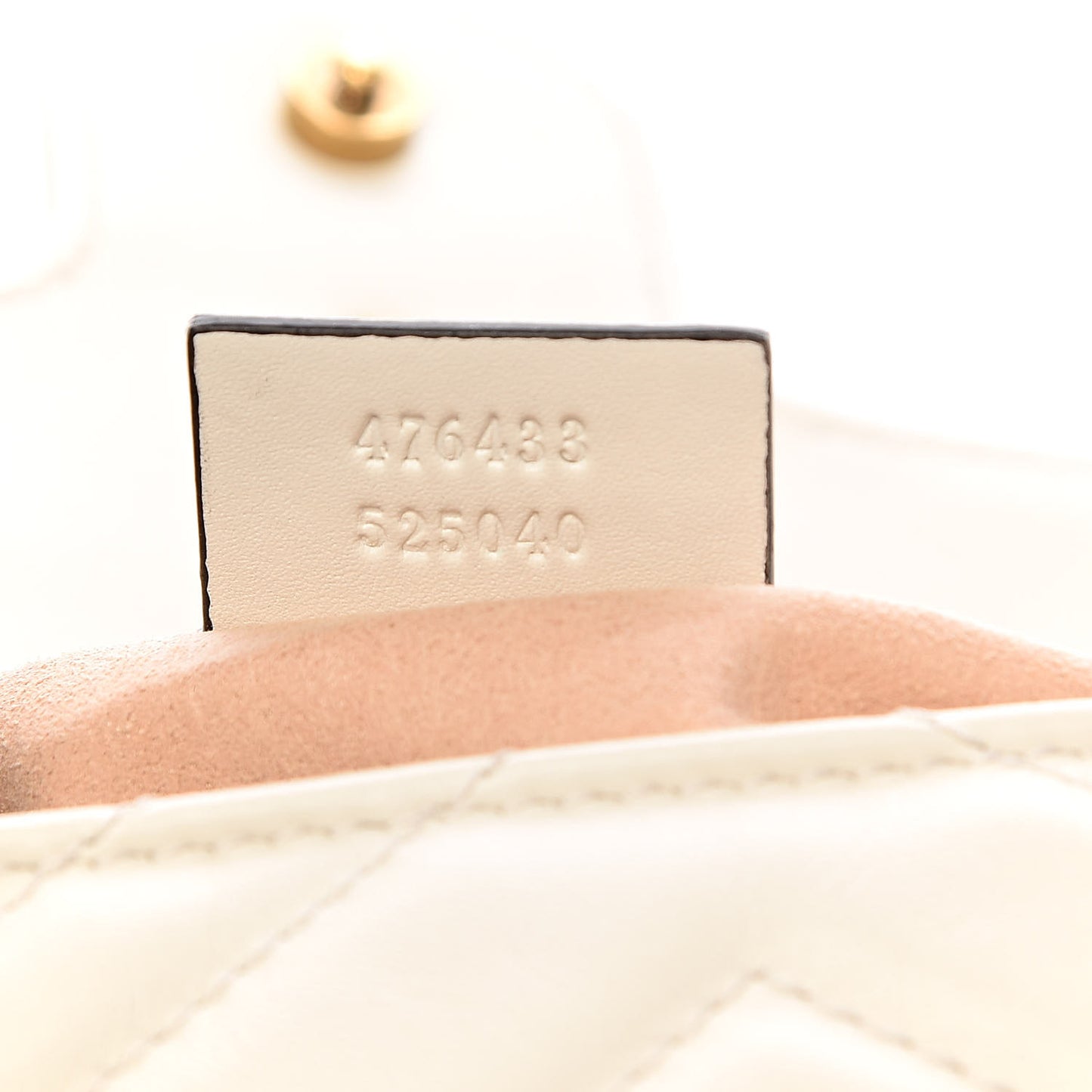 Calfskin Matelasse Super Mini GG Marmont Shoulder Bag White