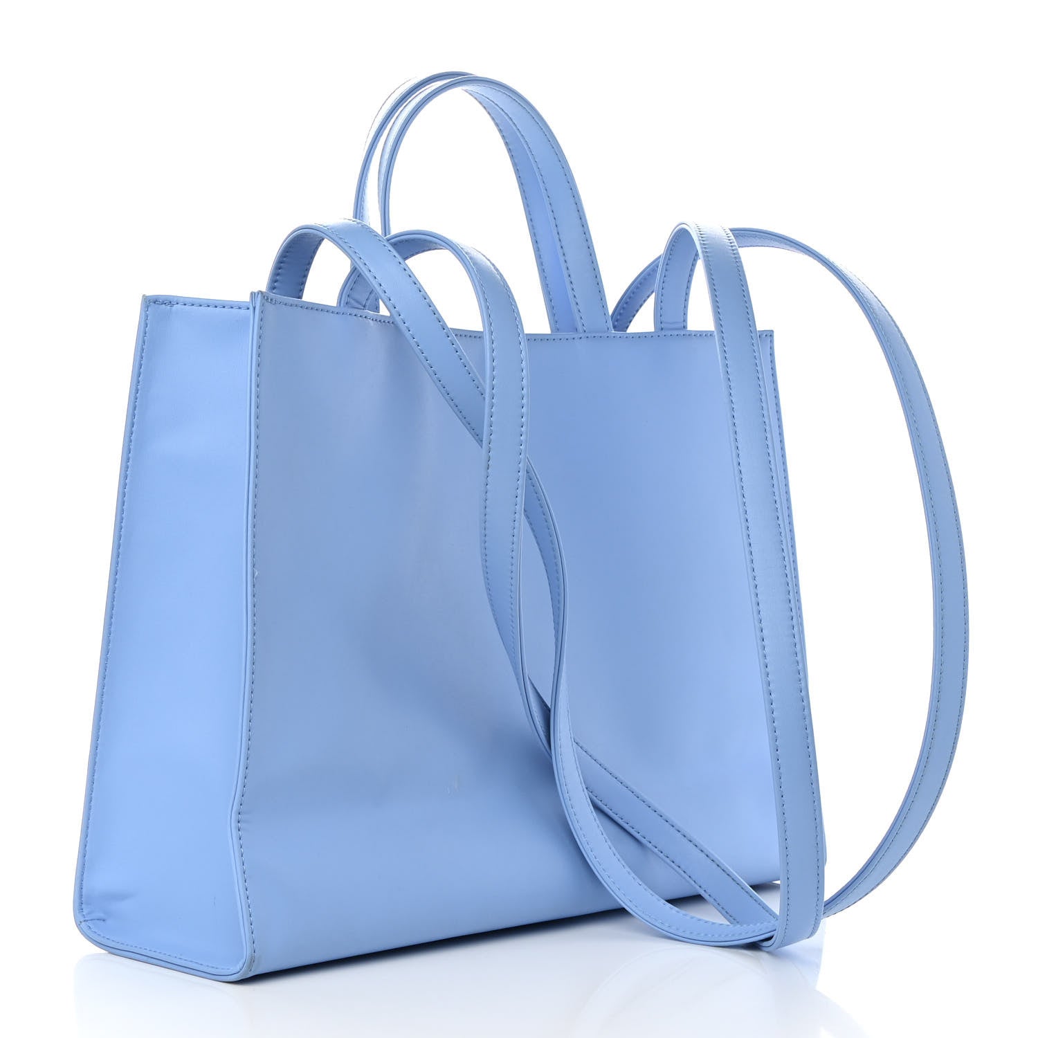 Telfar Vegan Leather Medium Shopping Bag Cerulean 3 of 16