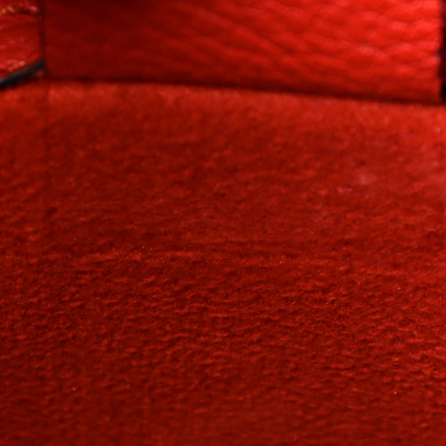 Drummed Calfskin Nano Luggage Vermillion