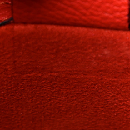 Celine Drummed Calfskin Nano Luggage Vermillion 17 of 25