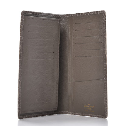Louis Vuitton Alligator Brazza Wallet Gris 5 of 8