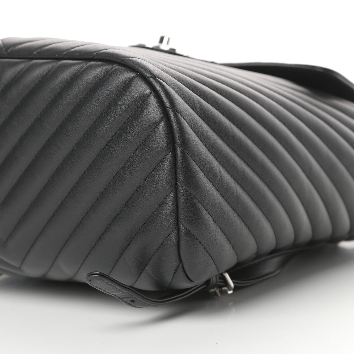 Chanel Calfskin Chevron Quilted Large Urban Spirit Backpack Black 10 of 16