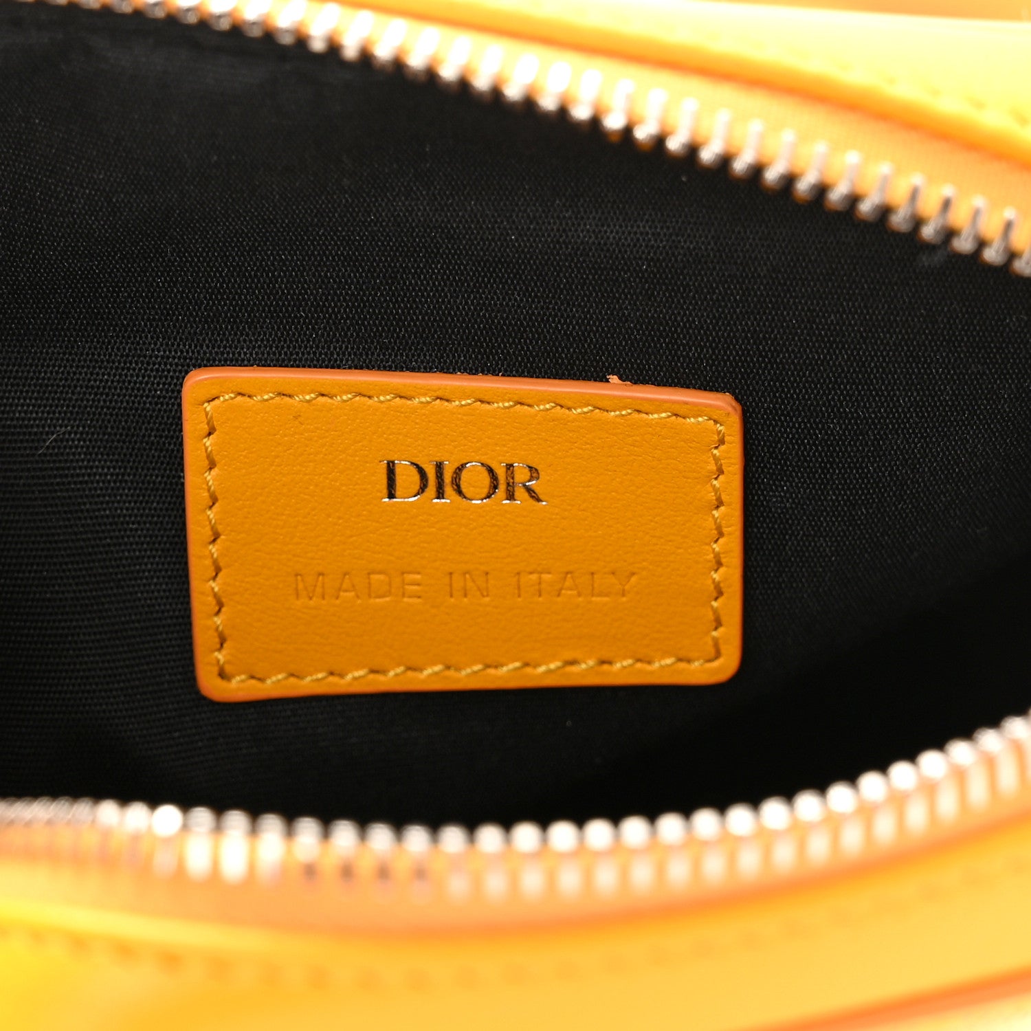 Christian Dior Calfskin Oblique Galaxy Perforated World Tour Messenger Pouch Yellow 6 of 10
