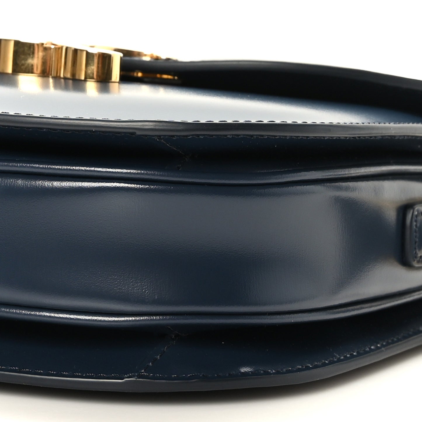 Shiny Calfskin Teen Besace Navy Blue