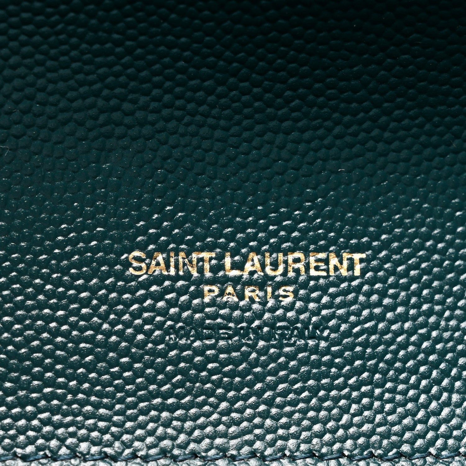 Saint Laurent Grain De Poudre Textured Mixed Matelasse Triquilt Monogram Clutch Sea Turquois 6 of 8