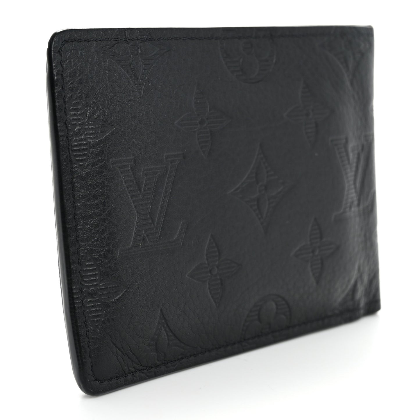 Calfskin Monogram Shadow Multiple Wallet Black