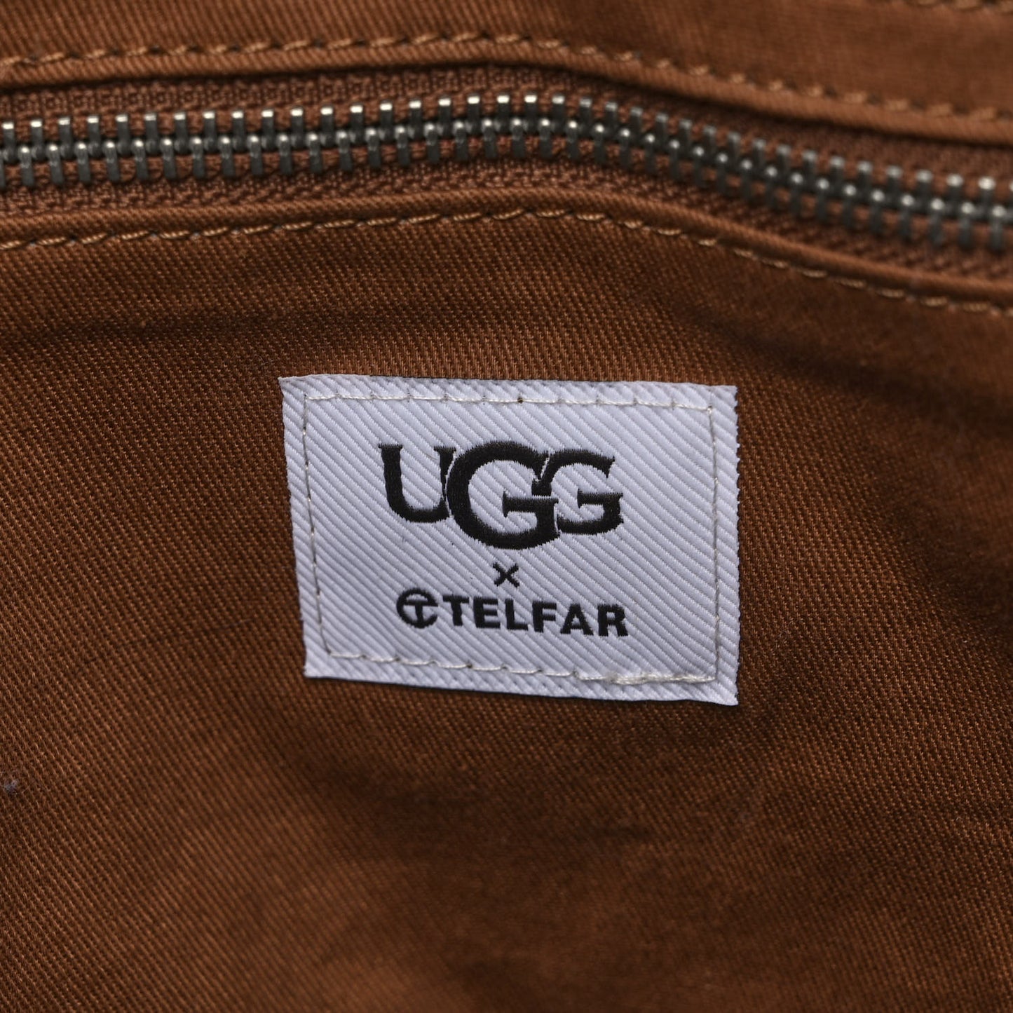 X UGG Suede Shearling Medium Shopping Bag Chestnut