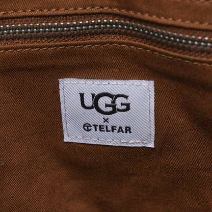 Telfar X UGG Suede Shearling Medium Shopping Bag Chestnut 6 of 9