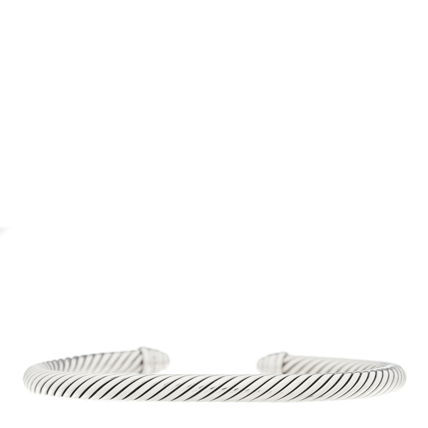 Sterling Silver Diamond 5mm Cable Classics Dome Bracelet
