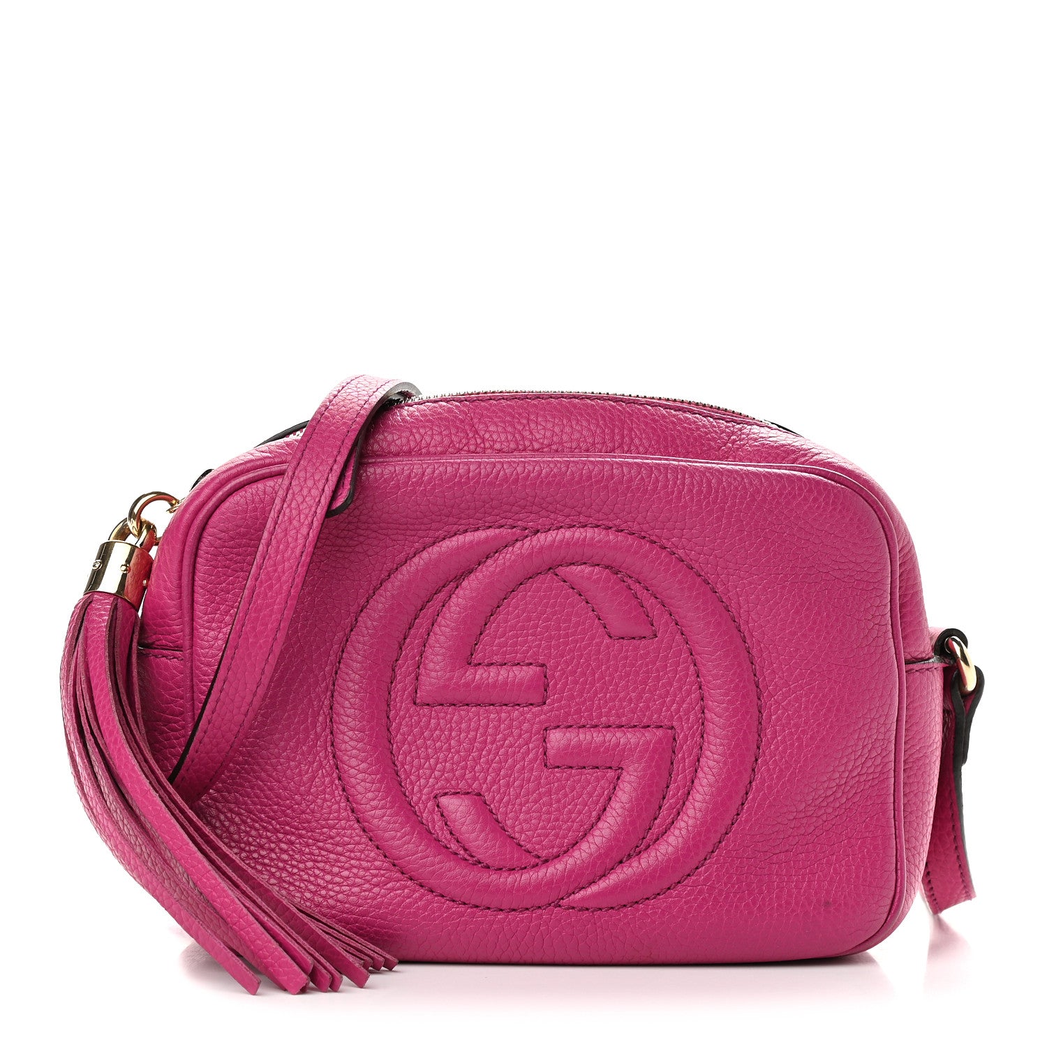 Gucci Cellarius Calfskin Small Soho Disco Bag Bright Bouganville 1 of 15
