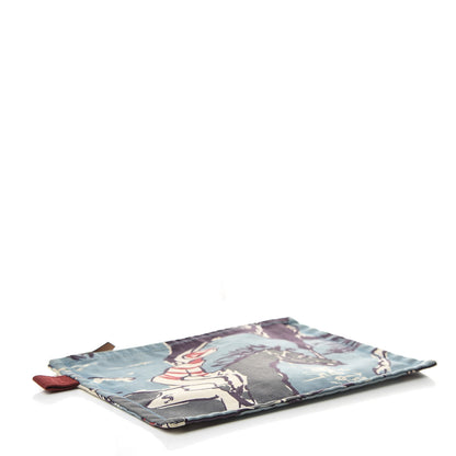 Hermes Toile Flat Equator Trousse PM Bleu 4 of 7