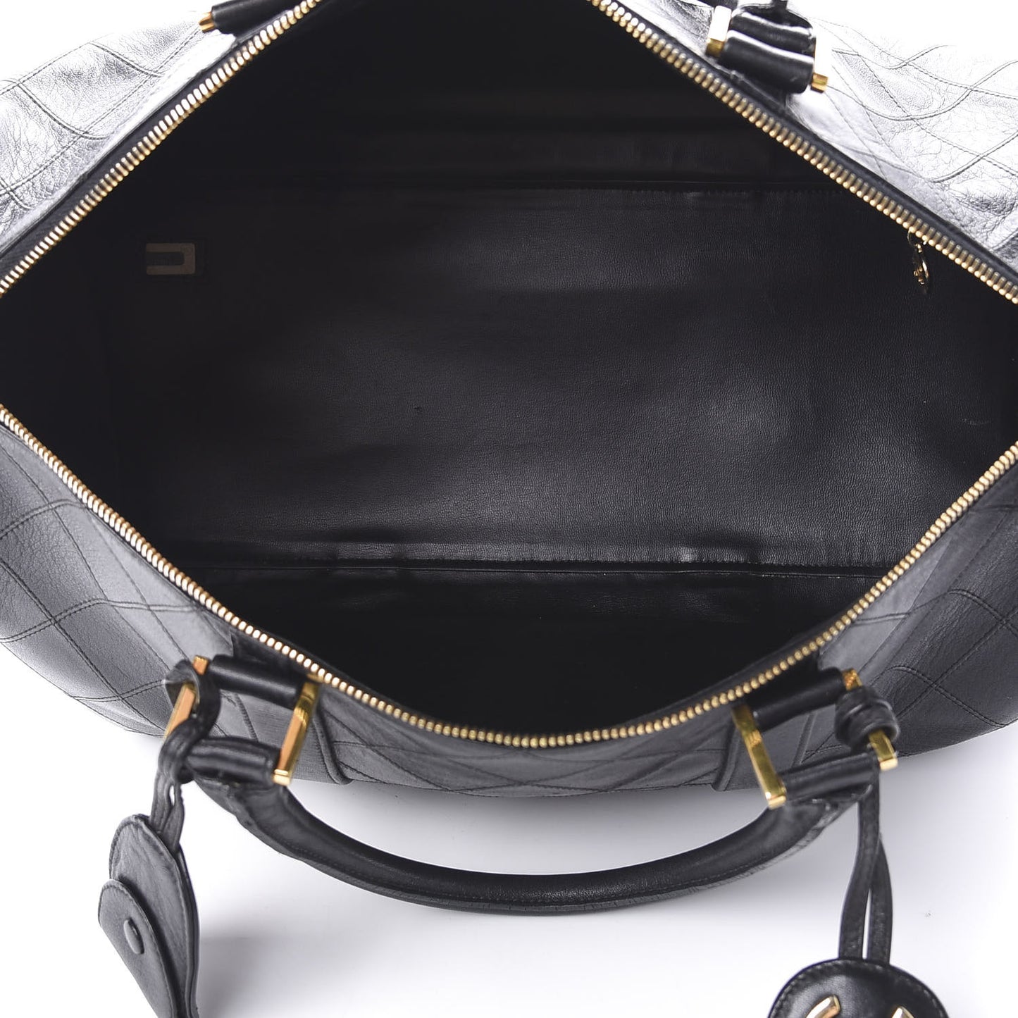 Calfskin Stitched CC Boston Black