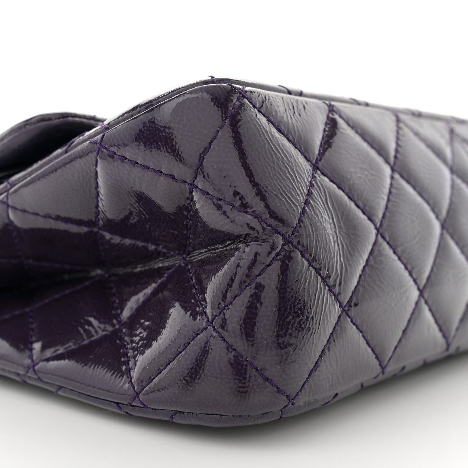 Chanel Distressed Patent 2.55 Reissue Flap 227 Prune 9 of 12