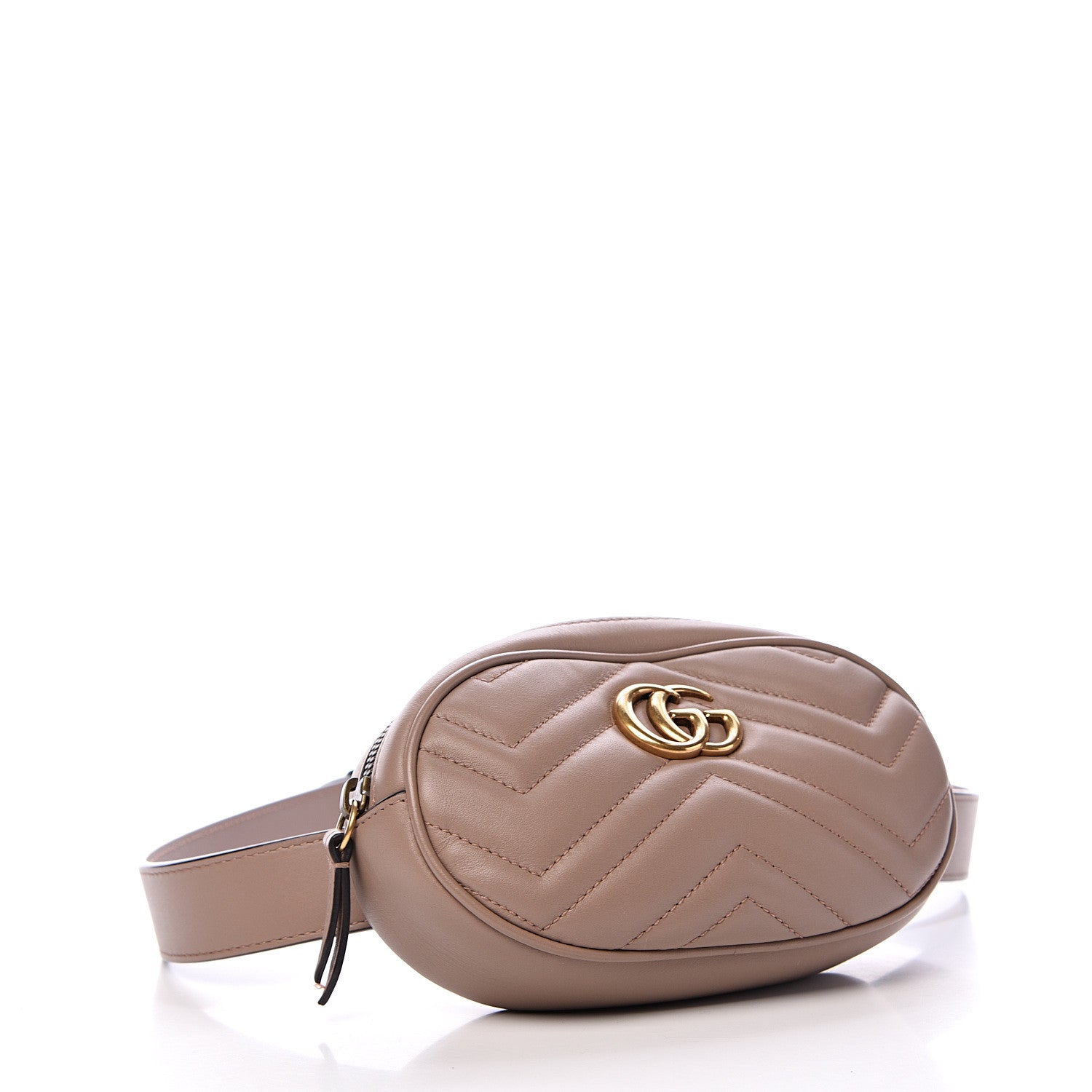 Gucci Calfskin Matelasse GG Marmont Belt Bag 85 34 Porcelain Rose 3 of 12