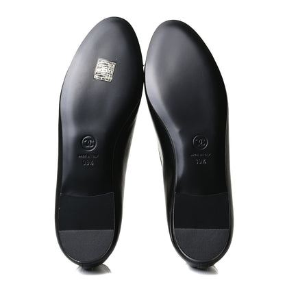 Chanel Lambskin Patent Cap Toe Ballerina Flats 39.5 Black 7 of 10