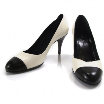 Chanel Leather Heels Black/White 38 1 of 6