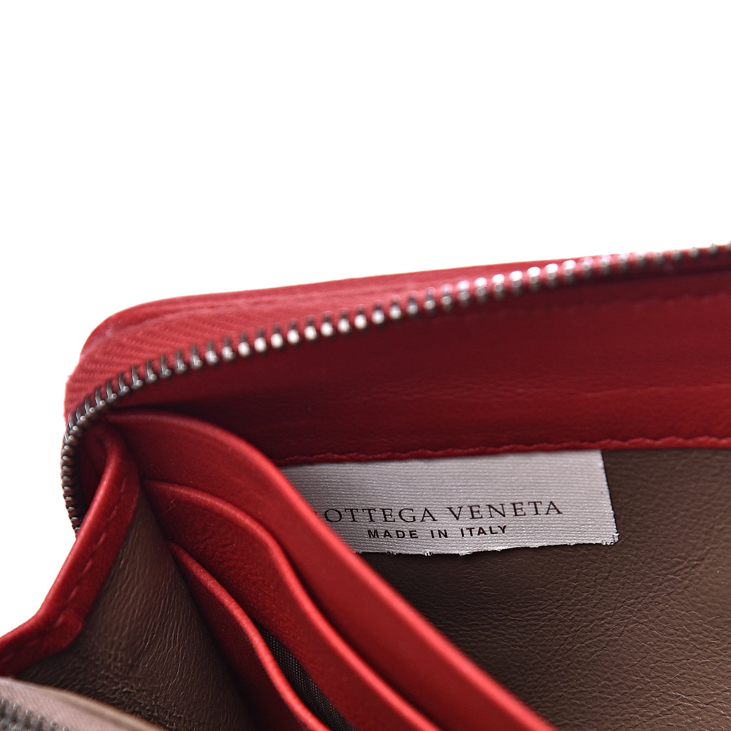 Bottega Veneta Nappa Intrecciato Zip Around Wallet Fraise 6 of 9
